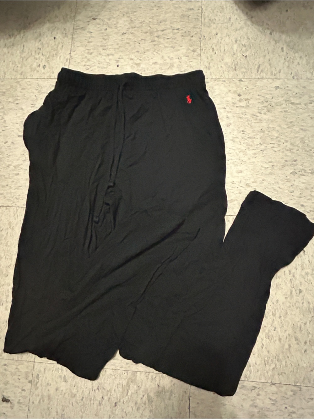 Polo by Ralph Lauren Black Sweatpants with Red Pony Logo